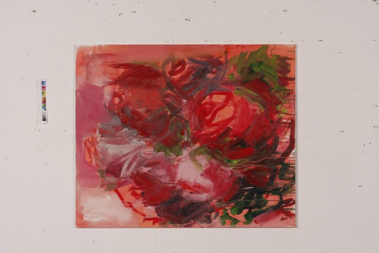 rosen zinnober, 2010, Oel auf Leinwand, 120 x 100 cm