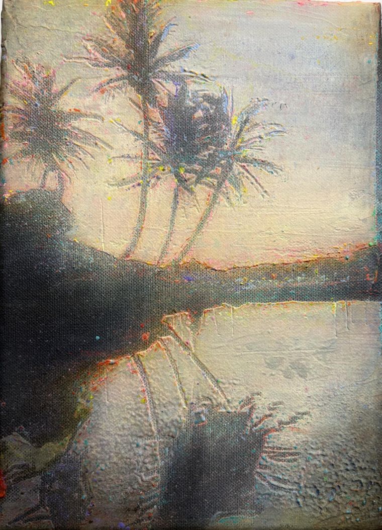 Sturm 30, 2026, Acryl auf Leinwand, 35 x 25 cm