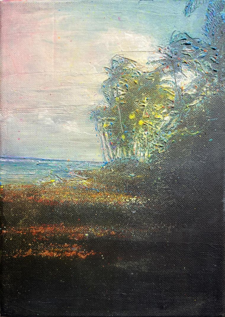 Sturm 25, 2026, Acryl auf Leinwand, 35 x 25 cm