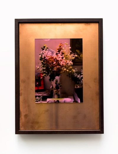 Lovely Flowers III, BB1892, Unikat, 2023, Fotografie, Plexiglas, Kupferplatte, Holzrahmen, 40 x 30 x 2 cm