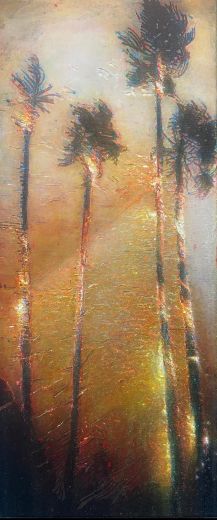 Sturm 8, 2025, Acryl auf Leinwand, 105 x 45 cm