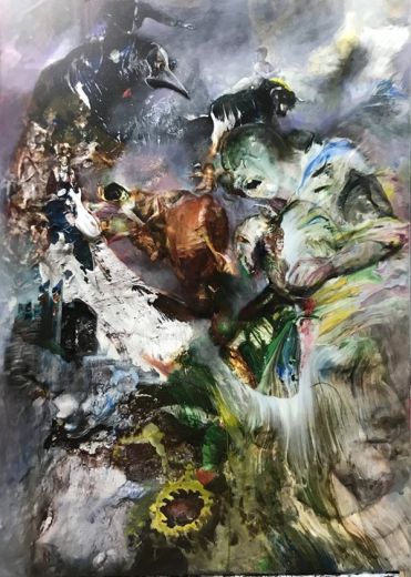 Tauriform Destiny, 2020, Mischtechnik auf Leinwand, 140 x 100 cm