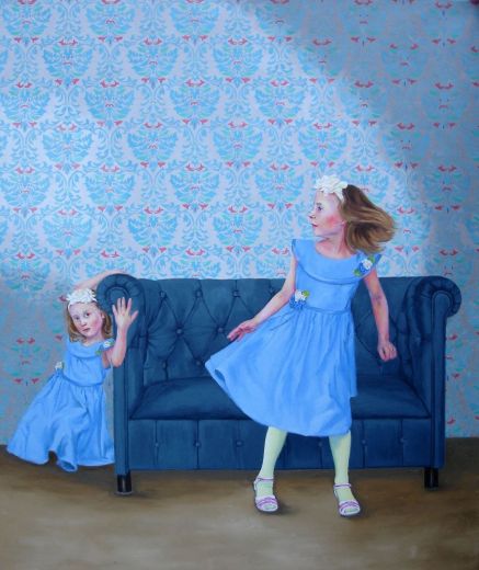 Mädchen in Blau, 2016, 100 x 120 cm
