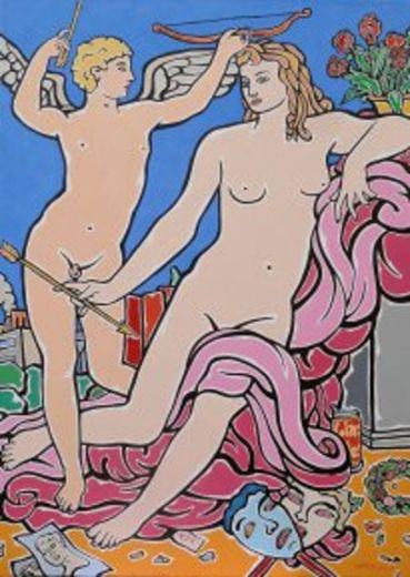 Venus und Amor, 2012, Öl auf Leinwand,140x100cm