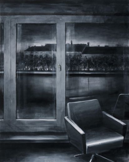 Sador Weinsčlucker, dreh dich nicht um, 2021, Öl auf Leinwand, 200 x 160 cm