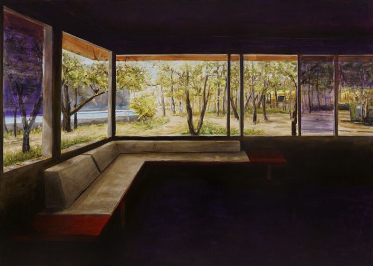 Sador Weinsčlucker, mach die augen zu, 2020, Öl auf Leinwand, 130 x 180 cm