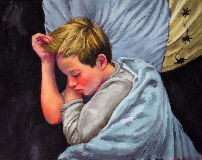 Schlafender Junge, 2016, 30 x 24 cm