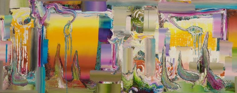 Surprise, 2015, Öl auf Nessel, 80x200