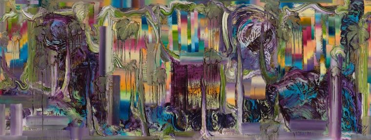 Tomorrow, 2016, Öl auf Nessel, 2x 180x240-nahtlos Montaget